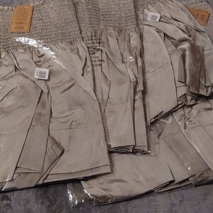 NATURAL LIFE Ruffled Satin Skirt-like Shorts In Grey Colour